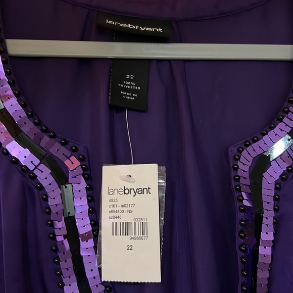 Brand New purple Lane Bryant flowy tank top - Picture 2 of 3